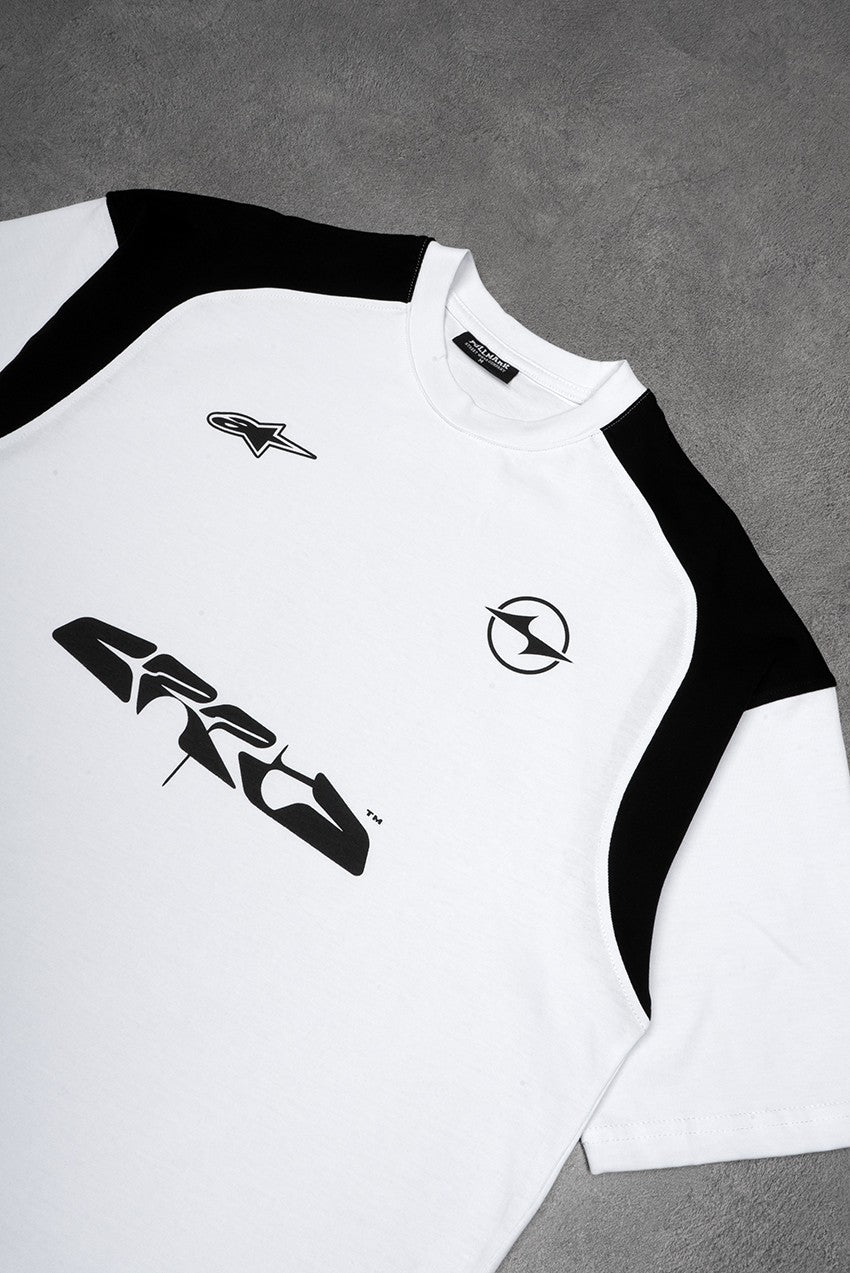 Men's Premium White Tee: Jersey Style