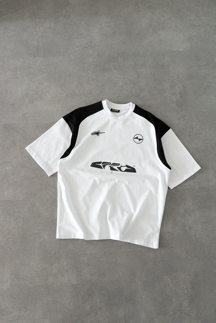 Men's Premium White Tee: Jersey Style
