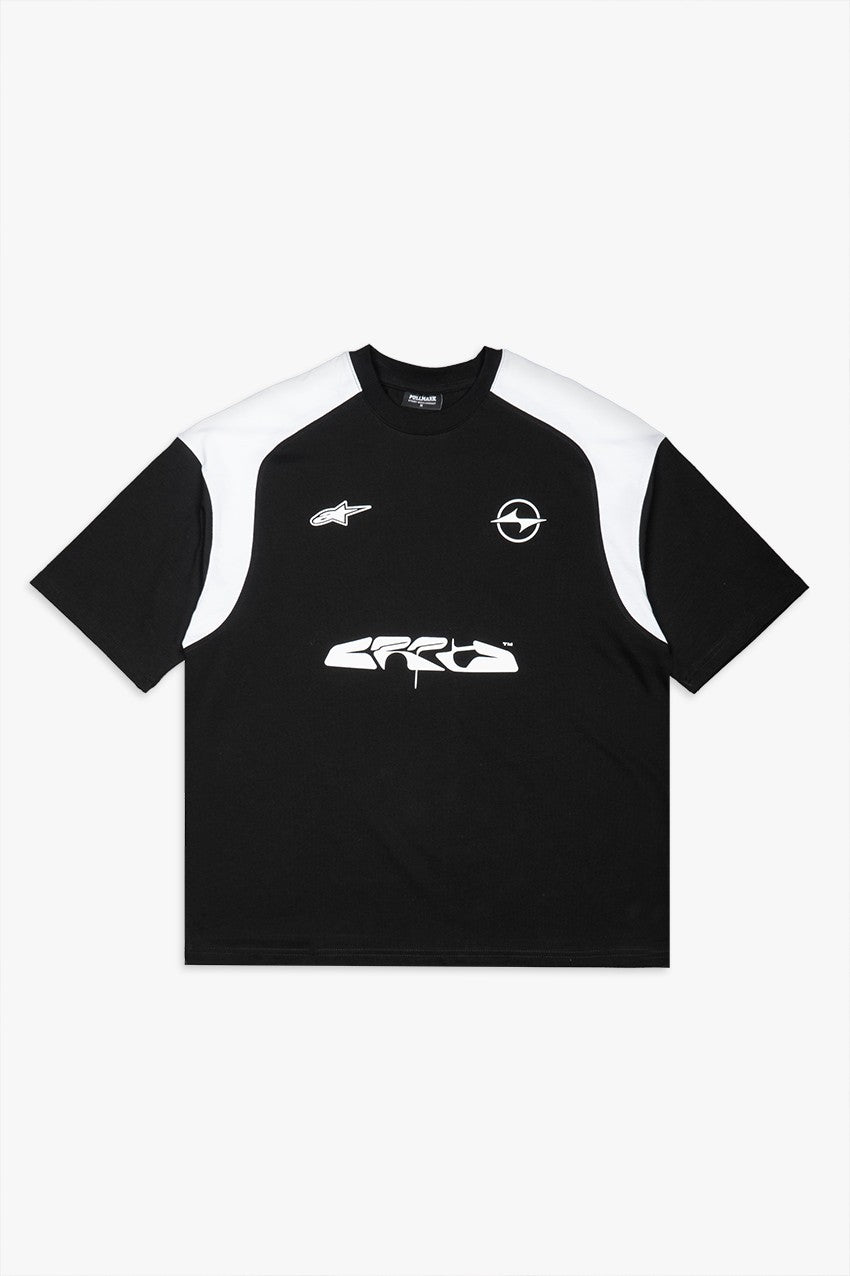 Men's Premium Black Tee: Jersey Style