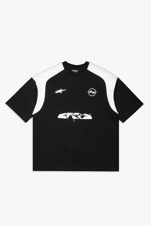 Men's Premium Black Tee: Jersey Style