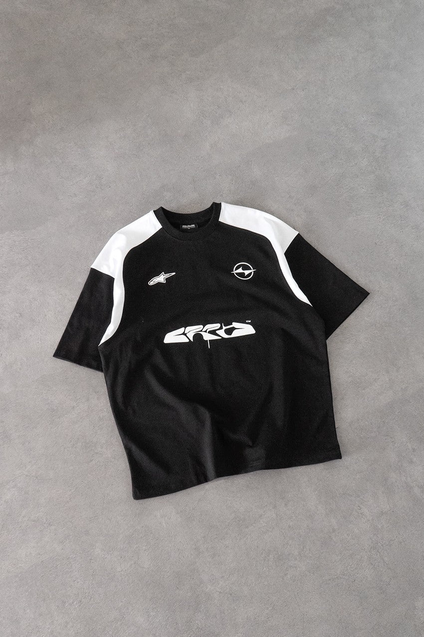 Men's Premium Black Tee: Jersey Style