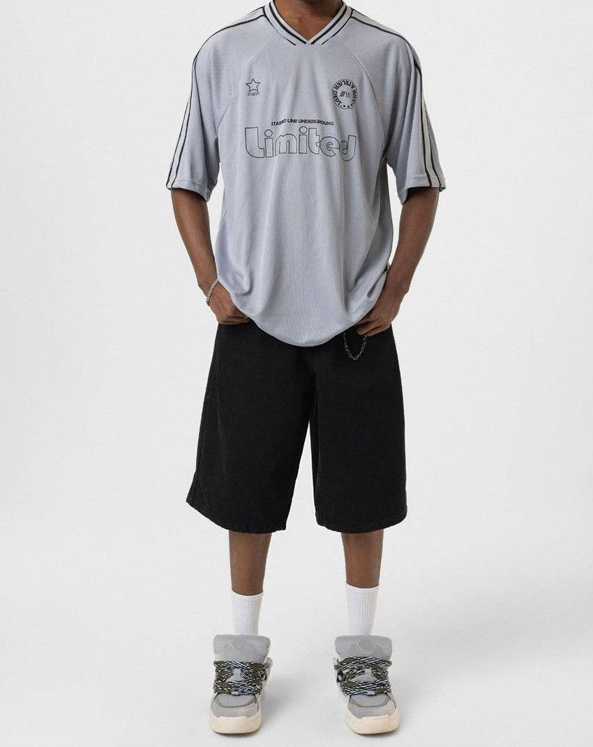 Men's Premium Gray Tee: Jersey Style V2