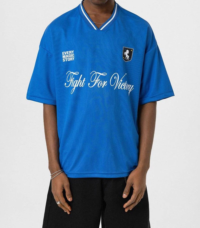 Men's Premium Blue Tee: Jersey Style V3